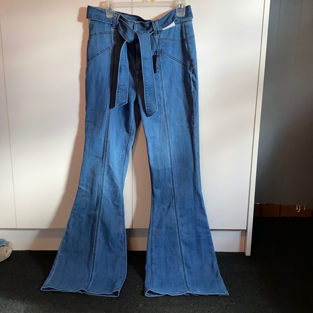 Express 70’s style high waisted flare jeans